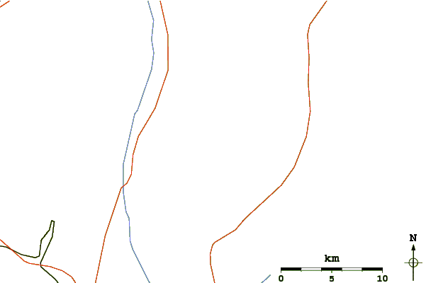 Roads and rivers around Pilot Peak (Nevada)