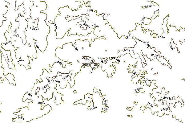 Mountain peaks around Pilsdon Pen