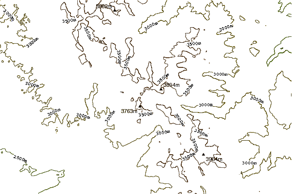 Mountain peaks around Pingora