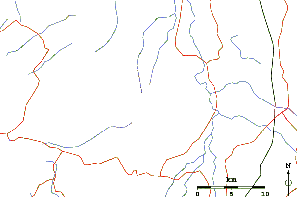 Roads and rivers around Pirongia Mountain