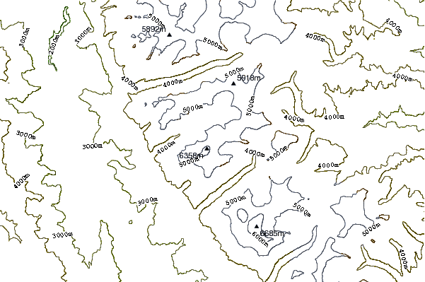 Mountain peaks around Pisco