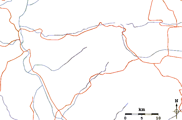 Roads and rivers around Pisco