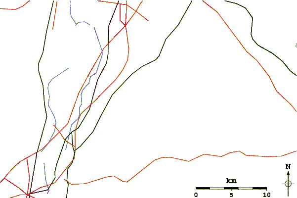 Roads and rivers around Pistapaug Mountain