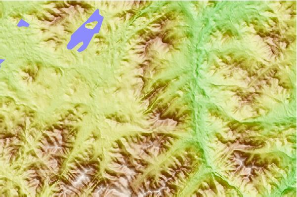 Surf breaks located close to Pitchoff Mountain