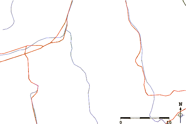 Roads and rivers around Piz Alv (Oberhalbstein Range)