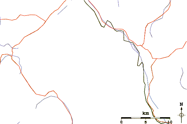 Roads and rivers around Piz Alv