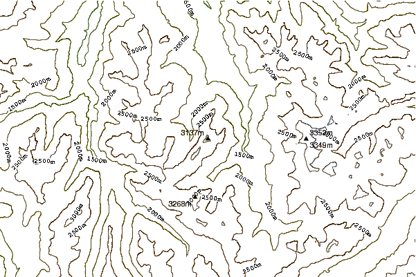 Mountain peaks around Piz Arblatsch