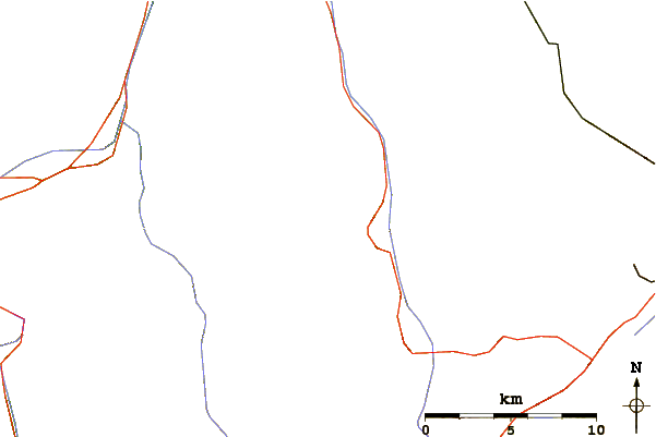 Roads and rivers around Piz Arblatsch