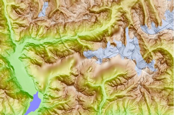 Surf breaks located close to Piz Badile