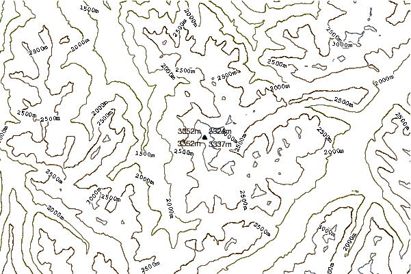 Mountain peaks around Piz Calderas