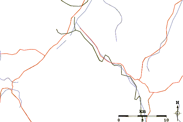 Roads and rivers around Piz Chalchagn