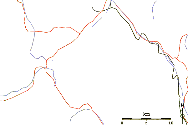 Roads and rivers around Piz Corvatsch