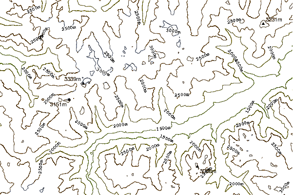 Mountain peaks around Piz Cotschen