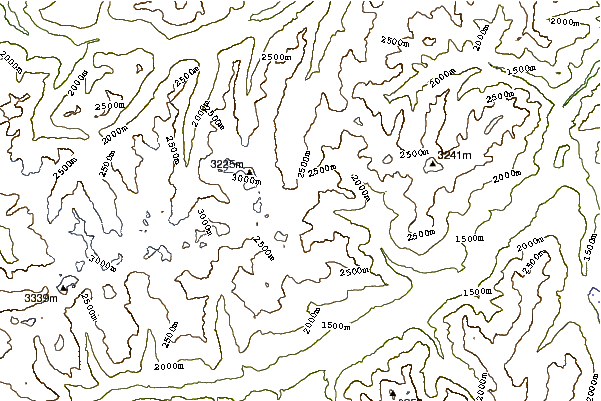 Mountain peaks around Piz Davo Lais