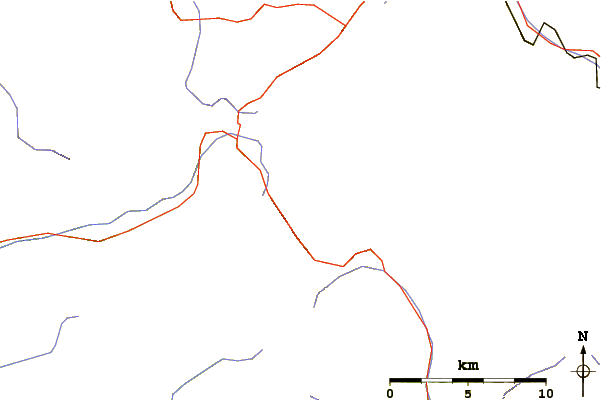 Roads and rivers around Piz Fedoz