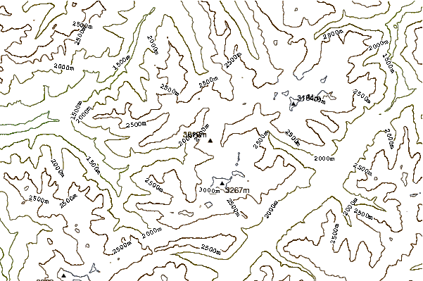 Mountain peaks around Piz Forun