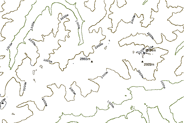 Mountain peaks around Piz Grisch (Flims)