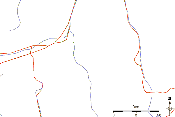 Roads and rivers around Piz Grisch