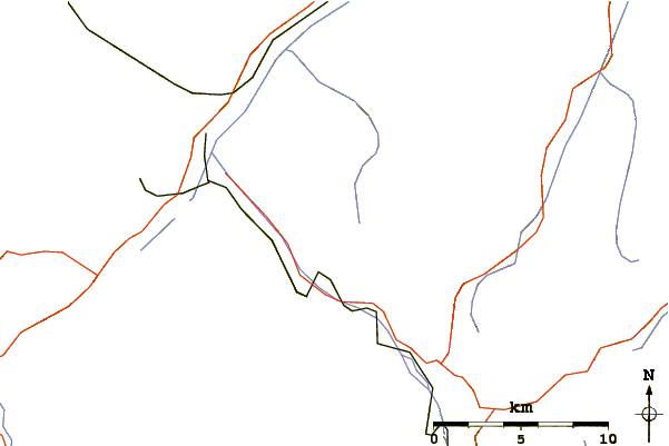 Roads and rivers around Piz Languard