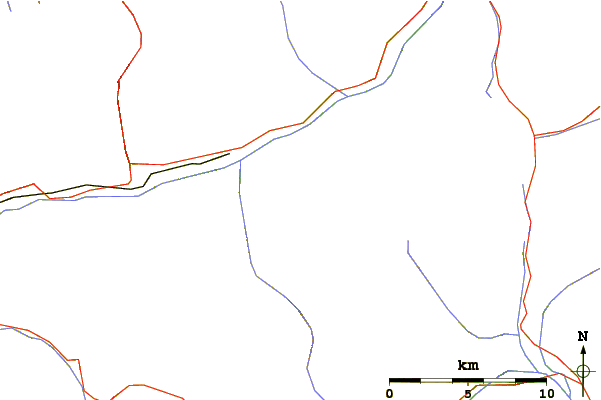 Roads and rivers around Piz Lischana