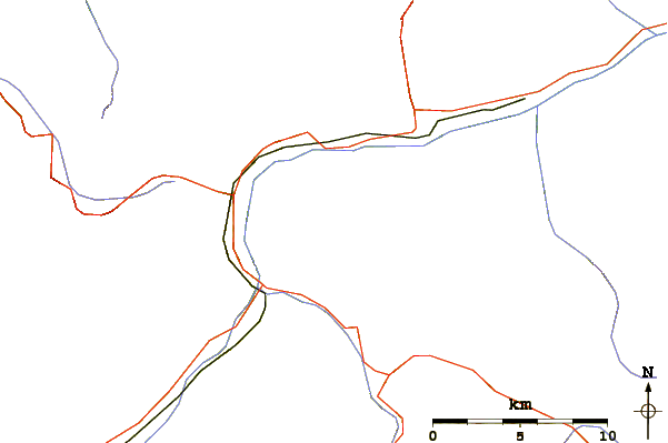 Roads and rivers around Piz Macun