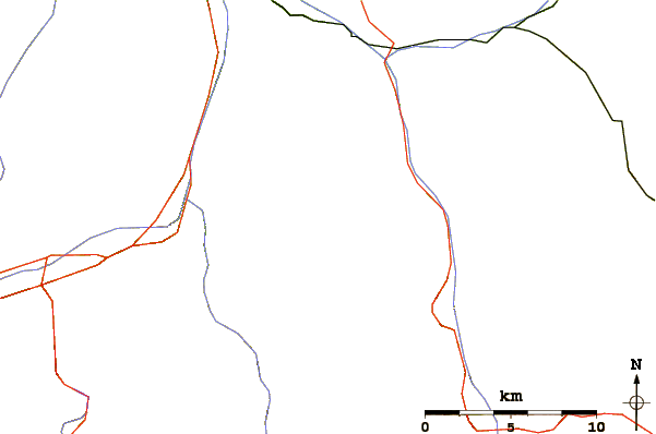 Roads and rivers around Piz Martegnas