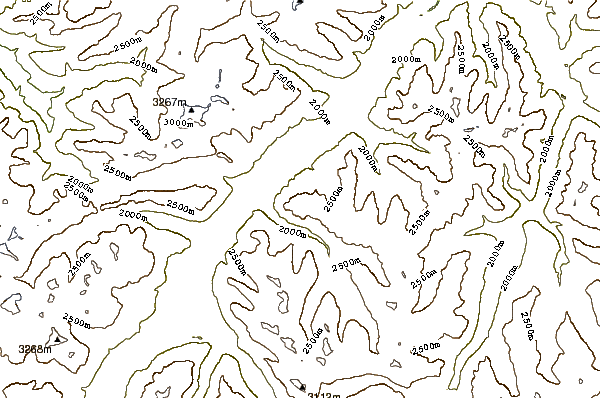 Mountain peaks around Piz Mezzaun