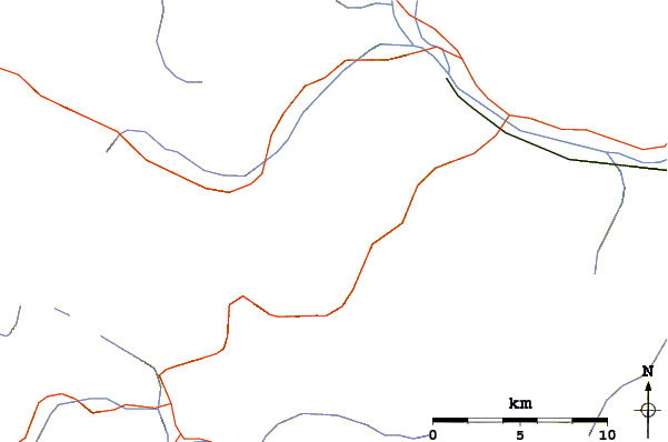 Roads and rivers around Piz Minschuns