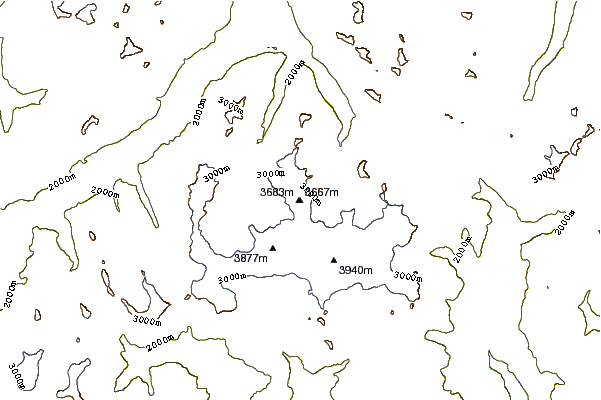 Mountain peaks around Piz Morteratsch