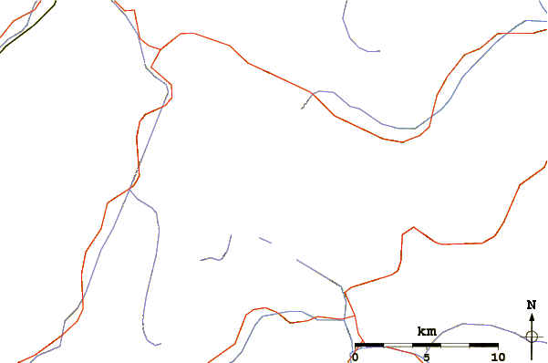 Roads and rivers around Piz Murtaröl