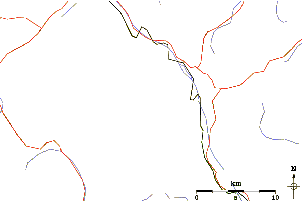 Roads and rivers around Piz Palu