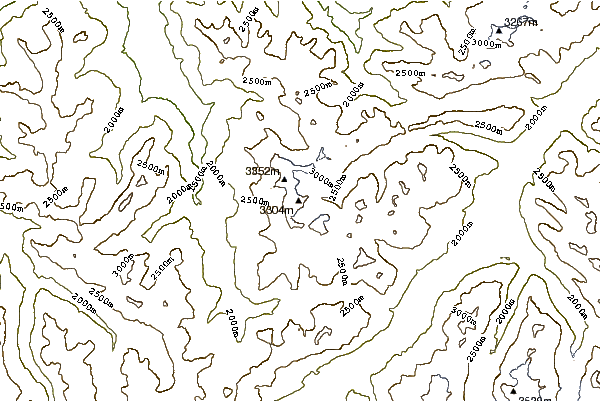 Mountain peaks around Piz Picuogl