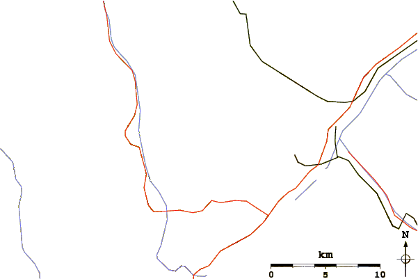 Roads and rivers around Piz Picuogl