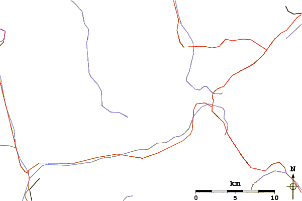 Roads and rivers around Piz Piot