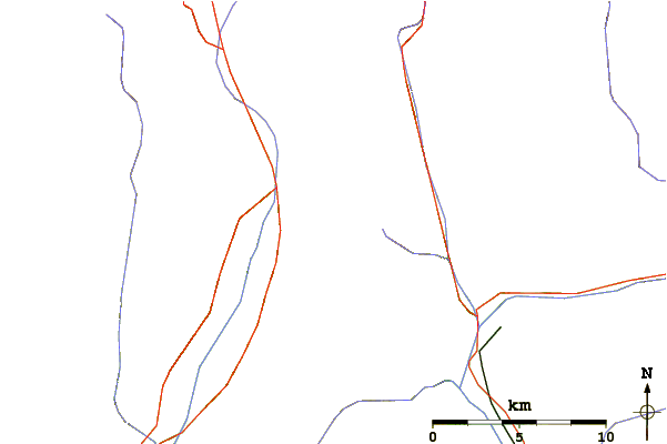 Roads and rivers around Piz Pombi