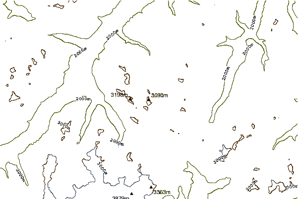 Mountain peaks around Piz Prüna