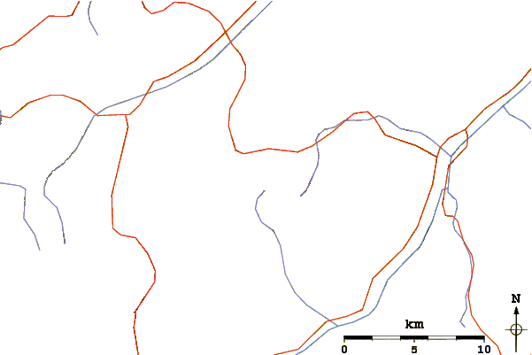 Roads and rivers around Piz Rots