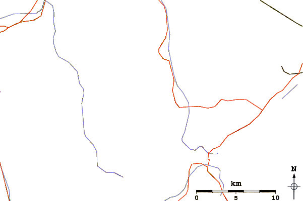 Roads and rivers around Piz Scalotta