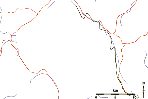 Roads and rivers around Piz Scerscen