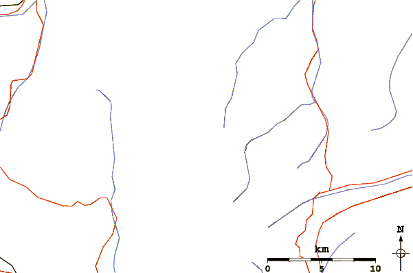 Roads and rivers around Piz Scharboda