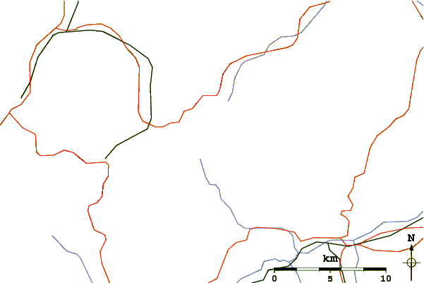 Roads and rivers around Piz Segnas