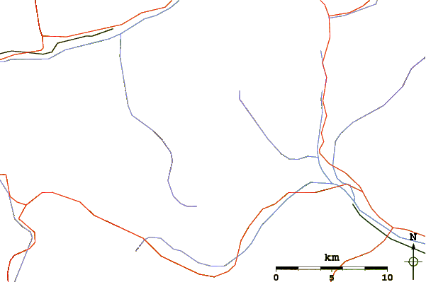 Roads and rivers around Piz Sesvenna