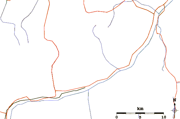 Roads and rivers around Piz Spadla