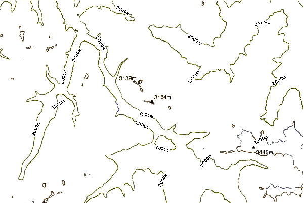 Mountain peaks around Piz Tea Fondada