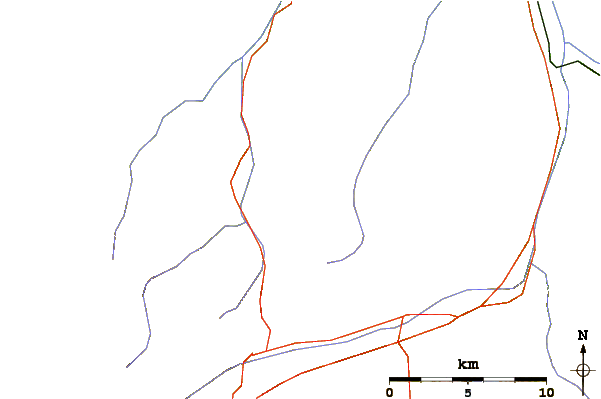 Roads and rivers around Piz Tomül