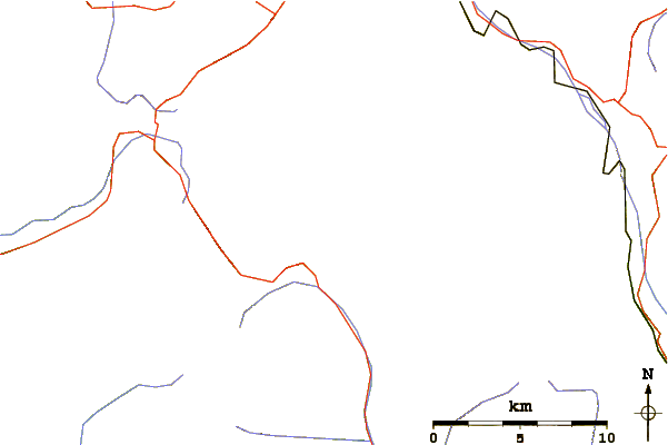 Roads and rivers around Piz Tremoggia