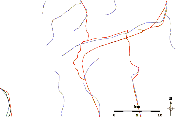 Roads and rivers around Piz Uccello