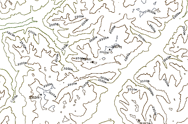 Mountain peaks around Piz Üertsch