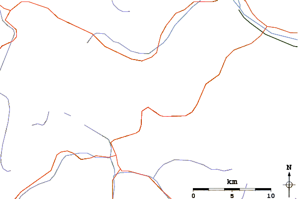 Roads and rivers around Piz Umbrail