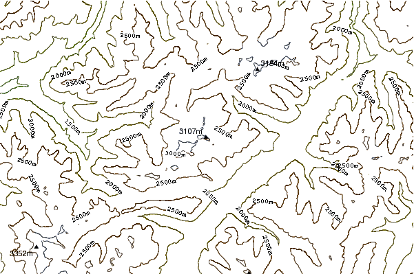 Mountain peaks around Piz Val Müra